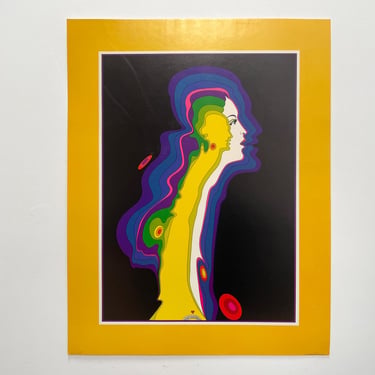 Vintage Psychedelic Print Silkscreen 70s Poster John L. | 330