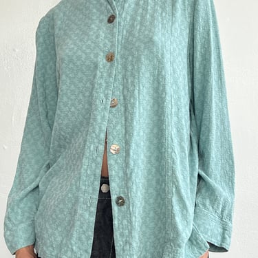 Soft Textured Aqua Tunic (M)