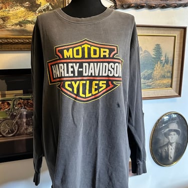 Vintage 1990s Harley Davidson Long Sleeve T-Shirt XL 