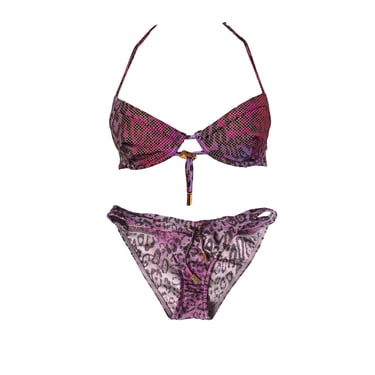 Dior Purple Cheetah Print Bikini