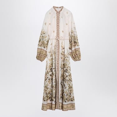 Zimmermann Linen Floral Midi Dress Women