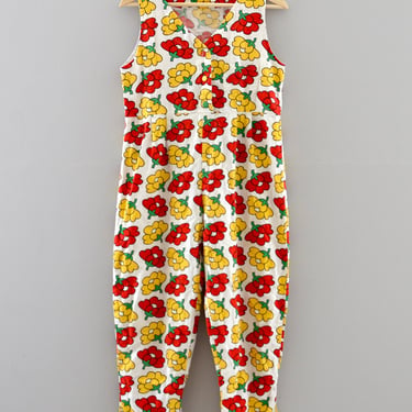 Girls Floral Overall