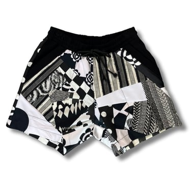 black and white 'all-over reroll' short (s)