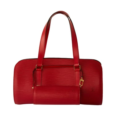 Louis Vuitton Red Epi Cylinder Bag Set