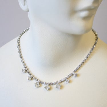 1960s Square Rhinestone Choker 