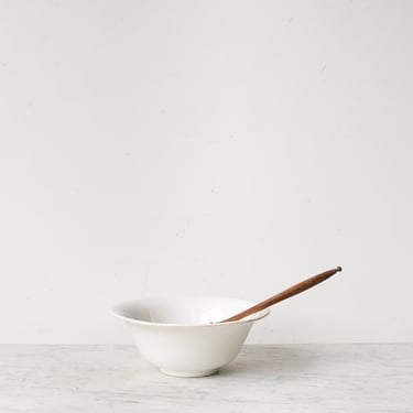 Vintage Digoin Serving Bowl & Wood Spoon