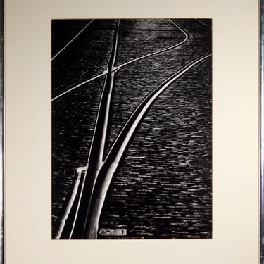 Otis Sprow Railroad Tracks 1978 Contemporary Silver Gelatin Photograph Framed 
