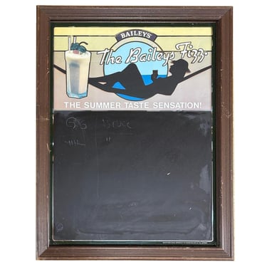 The Bailey's Fizz Female Silhouette in Hammock Chalkboard Bar Sign 