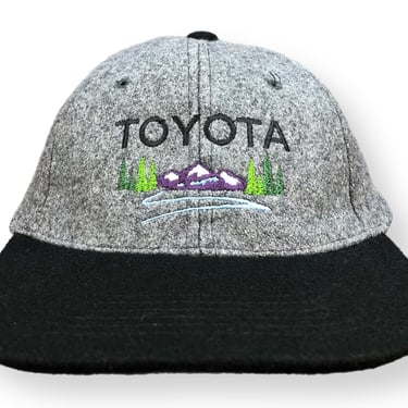 Vintage 90s Toyota Dealerships Colorado Embroidered Wool Blend Strap Back Hat Cap 