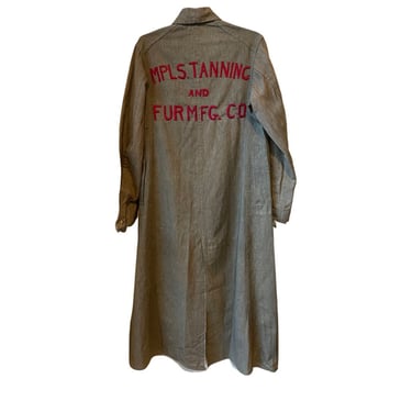 1920s embroidered workwear shop coat 
