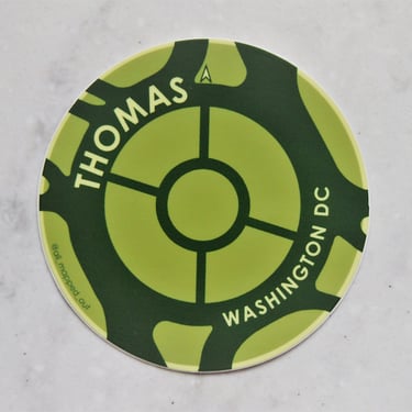 Thomas Circle DC Sticker. Washington DC. Vinyl Sticker DC Map. District of Columbia. Bold Colors Sticker. Washington Souvenir Traffic Circle 