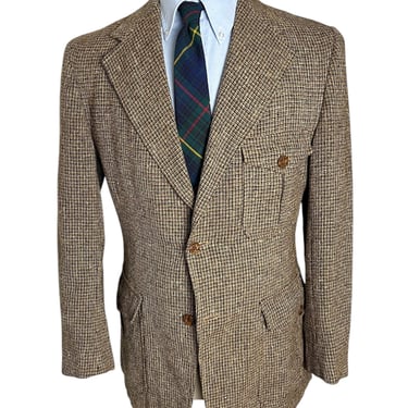 Vintage 1970s Wool Tweed Belted Back Sport Coat ~ 36 to 38 R ~ jacket / blazer ~ Norfolk ~ Hunting / Hacking ~ 1930s style ~ Bi-Swing Back 