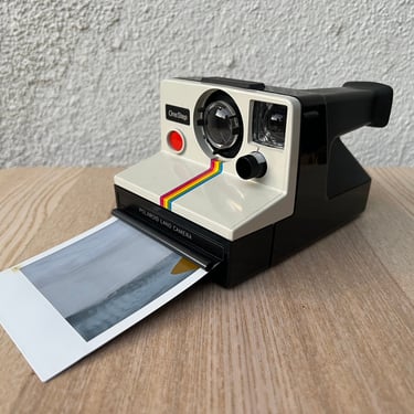 Vintage Polaroid Land Camera SX-70 One Step 1000 with Nylon Strap | White Rainbow | Photography Film | Retro MCM 
