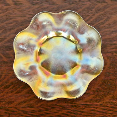 Louis Comfort Tiffany Favrile Iridescent Art Glass Plate