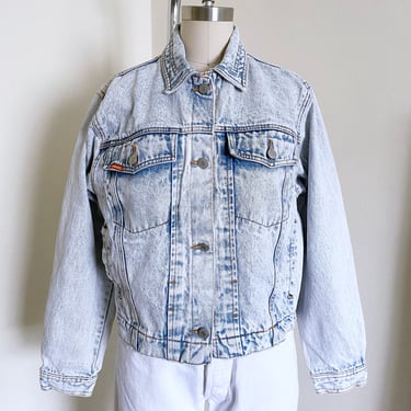 Vintage 90's Denim Jacket by Jordache Jeans, Light Wash, M 