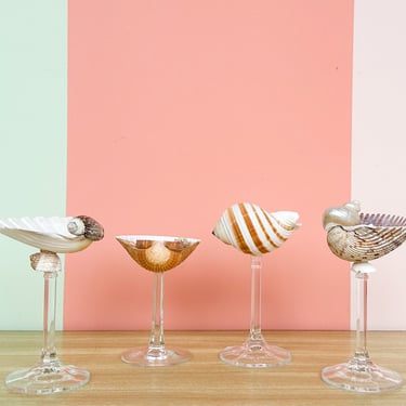 Set of Four Shell Chic Coupes