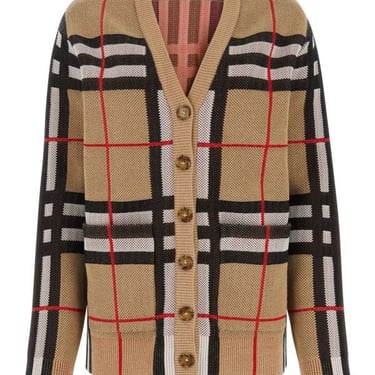 Burberry Woman Embroidered Stretch Nylon Blend Cardigan