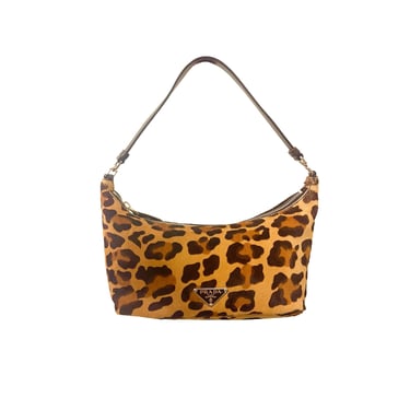 Prada Cheetah Calf Hair Mini Shoulder Bag