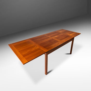Danish Mid-Century Modern Extension Dining Table w/ Stow-in-Table Leaves in Teak, Denmark, c. 1970's 