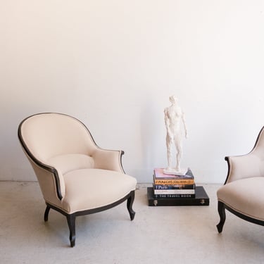 Pair of Vintage Napoleon III Arm Chairs