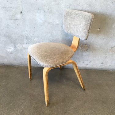 Vintage Bent Plywood Chair with Upholstery