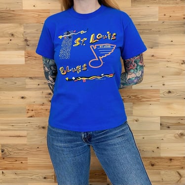 90's Vintage St. Louis Blues NHL Tee Shirt T-Shirt 