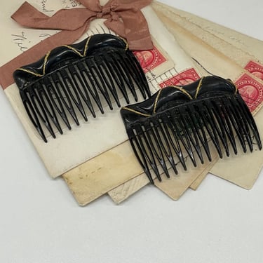 Black and Gold Hair Combs