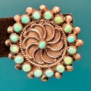 Sterling Silver Turquoise Needlepoint Earrings Clip On Vintage Native American 