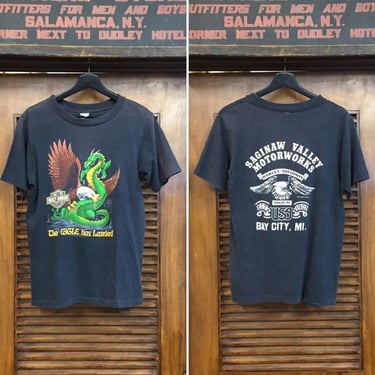 Vintage 1980’s Harley Motorcycle Club “the Eagle has Landed” Tee, Vintage Tee Shirt, 80’s Era Graphic Tee Shirt, Harley Davidson, Tube Tee 