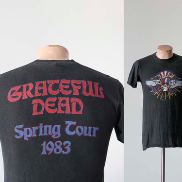 Vintage Grateful Dead Tour Tshirt / Double Sided 80s Grateful Dead Tee / Rick Griffin Grateful Dead Tshirt / Screen Stars Grateful Dead Tee 