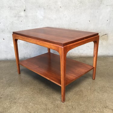 Mid Century Side Table with Bottom Shelf by Lane