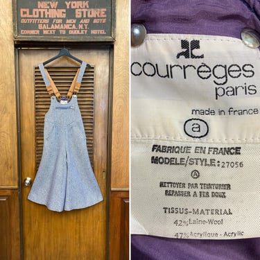 Vintage 1960’s Courreges Label Paris Mod Space Age Culotte Overalls, Courreges, Vintage Designer, 1960’s, Space Age, Culottes, Overalls, Mod 