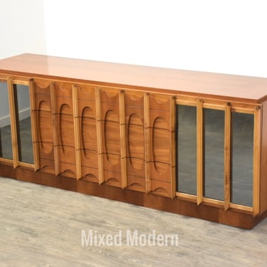 Walnut Tobago Long Brutalist Dresser 