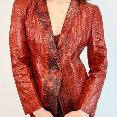 Fiery Red Python Carlo Fiori Blazer