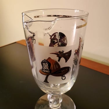 Hat-Themed Cocktail Pitcher in a Petite Size for Two | Mid-century Barware Perfect for Hat Collectors 