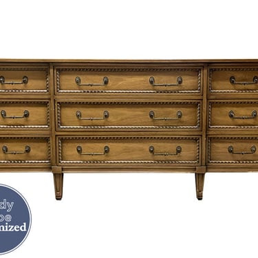 71.5" Unfinished 9 Drawer Henredon Vintage Dresser #08518