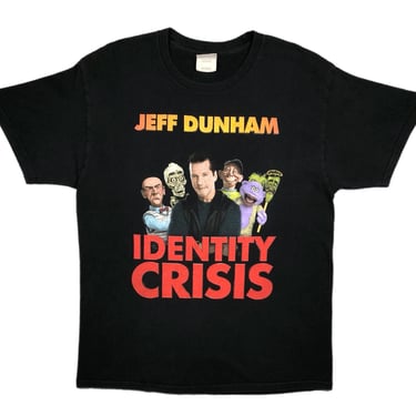 Vintage 2010/2011 Jeff Dunham “Identity Crisis” Comedy Tour Double Sided Graphic T-Shirt Size Large 