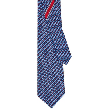 Ferragamo Men Elephant Print Aris Silk Tie