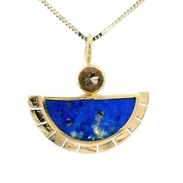 Colorado Lapis Lazuli &amp; Smokey Quartz Solstice Necklace No. 2