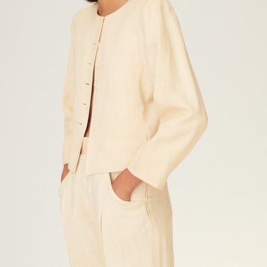YSL Cream Linen Coat