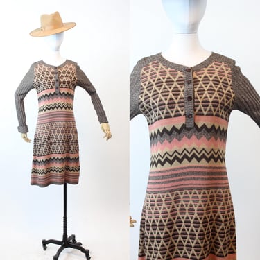 1970s 1971 GIORGIO di SANT'ANGELO knit dress small medium | new fall winter 