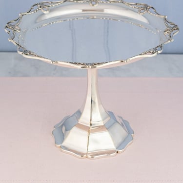 Antique English Silverplate Footed Cake Stand