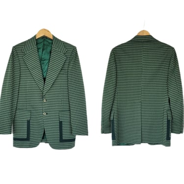 McGregor 1970's Green Check Sport Coat I Blazer I Suit Coat I Sz Med I Sz 39 