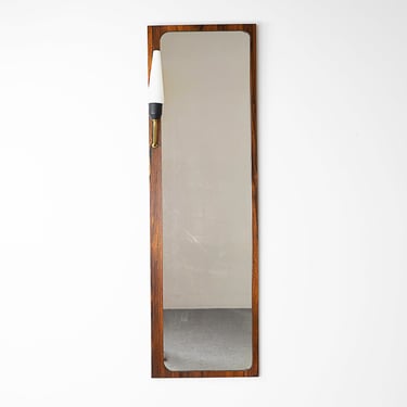 Mid-Century Rosewood Mirror with Light - (321-341.12) 