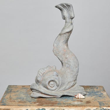 Lead Garden Figure of a Dolphin