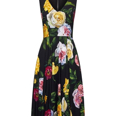 Dolce & Gabbana Women Peony And Rose Print Calf-Lenght Dress