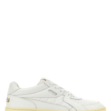 PALM ANGELS MAN White Leather Sneakers
