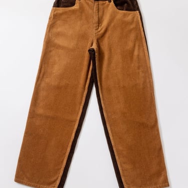 Carleen Wraparound Relaxed Jeans - Walnut Corduroy