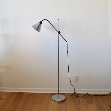 Alphonse Pinoit French Style Industrial Gooseneck Spot Chrome Floor Lamp Vintage Modern 