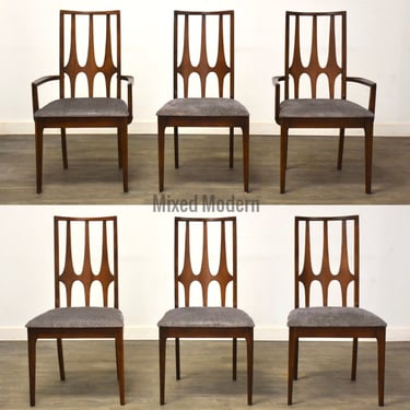 Broyhill Brasilia Walnut Dining Chairs- Set of 6 